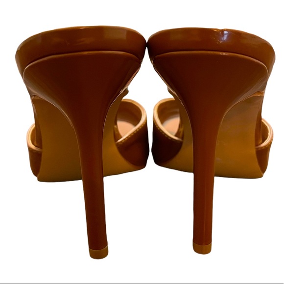 Steve Madden Signal Cognac Patent Leather Slide Heel, Size 6.5 - Picture 8 of 13